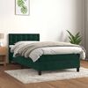 vidaXL Letto a Molle con Materasso e LED Verde Scuro 80x200cm Velluto