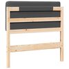 vidaXL Testiera imbottita Marrone e grigio scuro 80 cm Pino massello