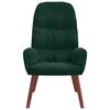vidaXL Sedia Relax Verde Scuro in Velluto