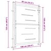 vidaXL Cancello da giardino 100x120 cm in acciaio inox