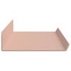 vidaXL Mensola sospesa 4 pcs Rosa 60 x 8,5 x 2,5 cm Acciaio