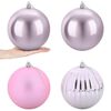 vidaXL Set di palline di Natale XXL 4 pz Rosa &Oslash; 20 cm Plastica