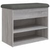 vidaXL Panca Porta Scarpe Grigio Sonoma 62x32x50 cm Legno Multistrato