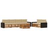 vidaXL Set di divani da esterno 7 pz Naturale e Beige Poliestere
