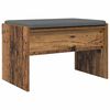 vidaXL Panca per ingresso con cuscino Legno vecchio 63 x 38 x 40 cm