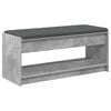 vidaXL Panca per ingresso con cuscino Grigio Cemento 103 x 38 x 45 cm