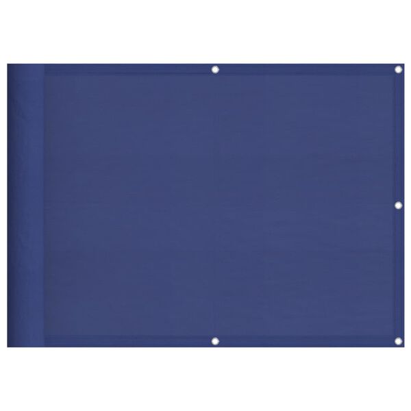 vidaXL Paravento da Balcone Blu 75x1000 cm 100% Poliestere Oxford
