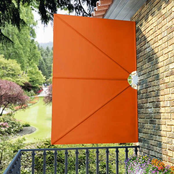 vidaXL Tenda Laterale per Terrazza Pieghevole Terracotta 240x160 cm
