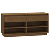 vidaXL Scarpiera ambra 110x34x52 cm in Legno Massello di Pino
