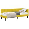 vidaXL Struttura Letto Angolare con Materasso 2 pcs Giallo Velluto