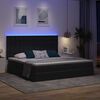 vidaXL Letto con contenitore e LED Grigio scuro 200 x 200 cm Velluto