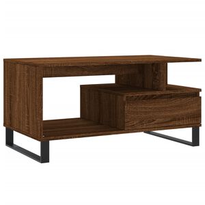 vidaXL Tavolino Salotto Rovere Marrone 90x49x45 cm Legno Multistrato