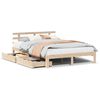 vidaXL Giroletto con Cassetti 150x200 cm in Legno Massello di Pino
