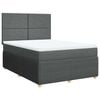 vidaXL Giroletto a Molle con Materasso Grigio Scuro 140x190 cm Tessuto