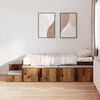 vidaXL Struttura letto con contenitore Legno vecchio 90 cm