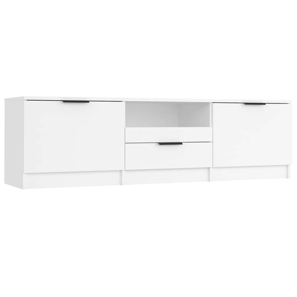 vidaXL Mobile TV Bianco 140x35x40 cm in Legno Massello