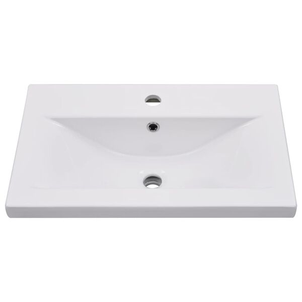 vidaXL Lavabo da Incasso 61x39,5x18,5 cm in Ceramica Bianco