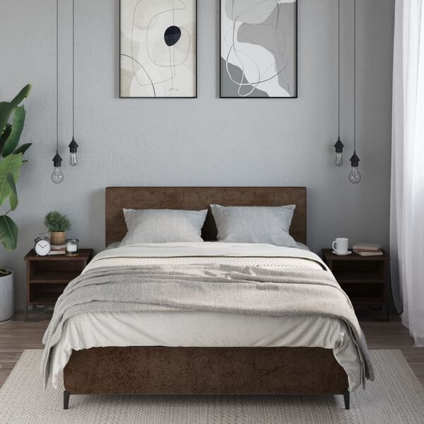 vidaXL Comodini Rovere Marrone 2pz 40x30x40 cm in Truciolato
