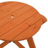 vidaXL Tavolo Picnic per 4 Bambini con Ombrellone Rotondo Legno Abete