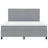 vidaXL Letto a molle con materasso Grigio chiaro 180 x 200 cm Tessuto
