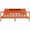 vidaXL Letto Libreria senza Materasso Marrone Cera 200x200 cm in Pino