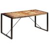 vidaXL Tavolo da Pranzo 160x80x75 cm in Legno Massello di Recupero