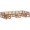 vidaXL Set di divani da esterno 11 pcs Naturale
