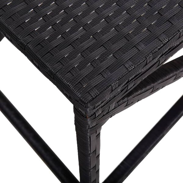 vidaXL Panchina da Giardino 120 cm in Polyrattan Nero