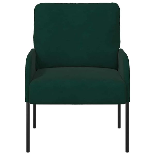 vidaXL Divani con cuscino 55cm Verde Scuro Legno compensato