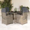 vidaXL Set da Pranzo da Giardino 5 pz con Cuscini in Polyrattan Grigio
