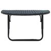 vidaXL Tavolo da Balcone 60x60x32 cm Nero in Polyrattan