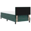 vidaXL Letto a Sorgente LED con led Verde Scuro 80 x 200 cm Velluto