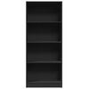 vidaXL Libreria Nera 60x24x143 cm in Legno Multistrato