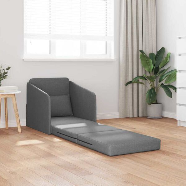 vidaXL Divano letto Grigio scuro 65 x 80 x 83 cm Velluto