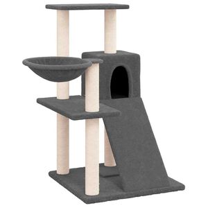 vidaXL Albero per Gatti con Tiragraffi in Sisal Grigio Scuro 82 cm