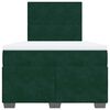 vidaXL Giroletto a Molle con Materasso Verde Scuro 120x200 cm Velluto