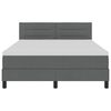 vidaXL Letto a molle con materasso Grigio scuro 140 x 190 cm Tessuto