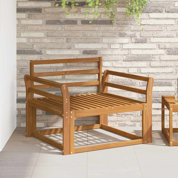 vidaXL Divano centrale per esterno Legno di Acacia Massello Naturale