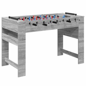 vidaXL Tavolo da Foosball Grigio Sonoma 125 x 60,5 x 80 cm