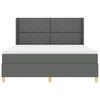 vidaXL Letto a molle con materasso Grigio 180 x 200 cm Tessuto