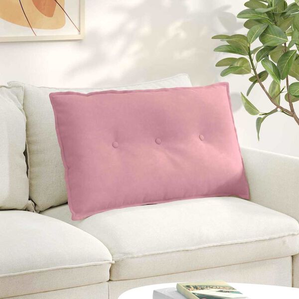 vidaXL Cuscino per Schiena Rosa 80 x 50 cm Tessuto in Cords