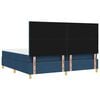 vidaXL Letto a Sorgente LED con materasso Blu 200 x 200 cm Tessuto