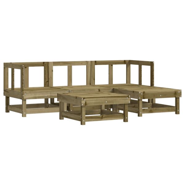 vidaXL Set Salotto da Giardino 5 pz in Legno Impregnato di Pino