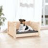 vidaXL Letto per cani 55,5x45,5x28 cm in legno massello di pino