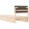 vidaXL Letto con Testiera Rivestita Talpa 90 x 200 cm Pino massello