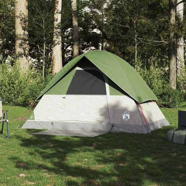 vidaXL Tenda da Campeggio a Cupola per 2 Persone Verde Impermeabile
