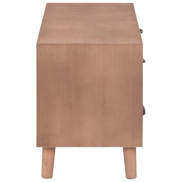 vidaXL Mobile TV con 5 Cassetti 90x30x40 cm in Legno Massello di Pino