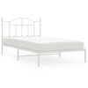 vidaXL Giroletto con Testiera Metallo Bianco 107x203 cm