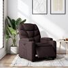 vidaXL Poltrona Elettrica Reclinabile Marrone Scuro in Tessuto