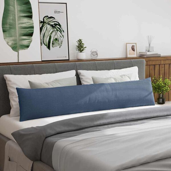 vidaXL Cuscini da Divano 2 pcs Blu 200 x 40 cm Tessuto in Cords